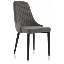 Стул на металлокаркасе Kora dark gray / black