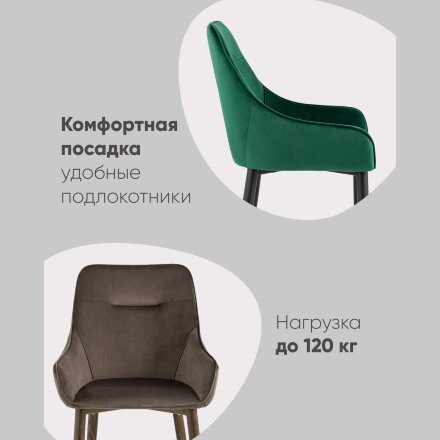 Стул Диана велюр темно-бирюзовый 