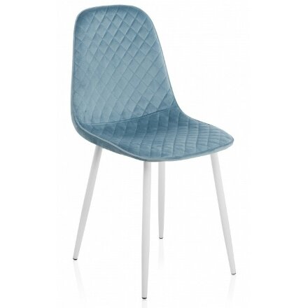 Стул на металлокаркасе на металлокаркасе Capri blue / white 