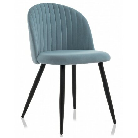 Стул на металлокаркасе Gabi 1 light blue / black 