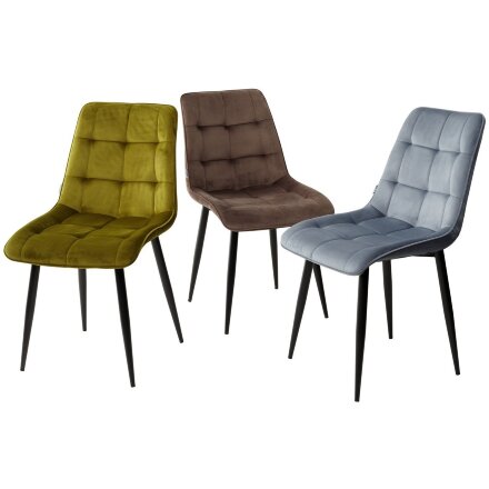 Стул CHIC BLUVEL-06 BLUE / черный каркас М-City 