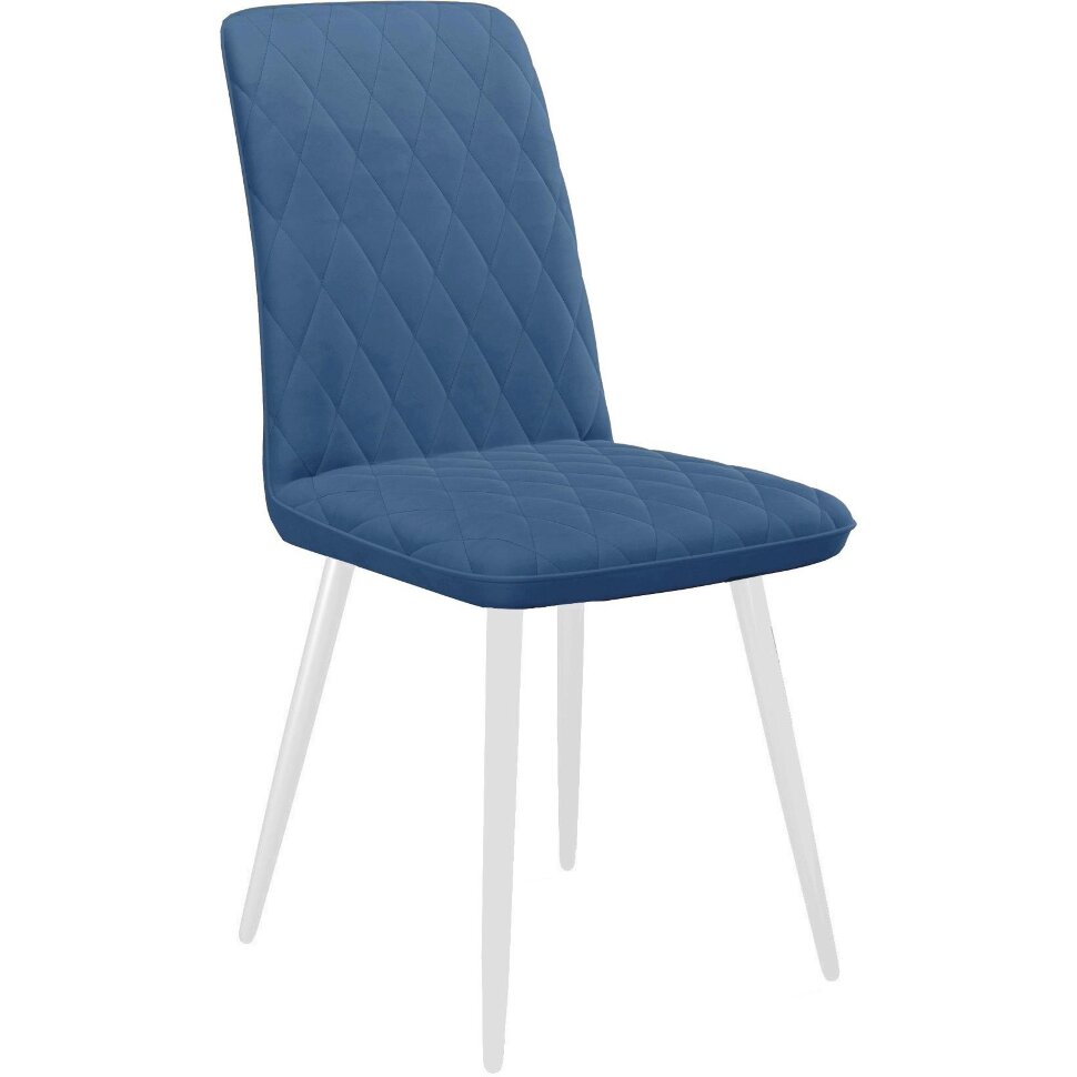 Стул DikLine 205 B8 BLUE /ножки белые Стул DikLine 205 B8 BLUE /ножки белые