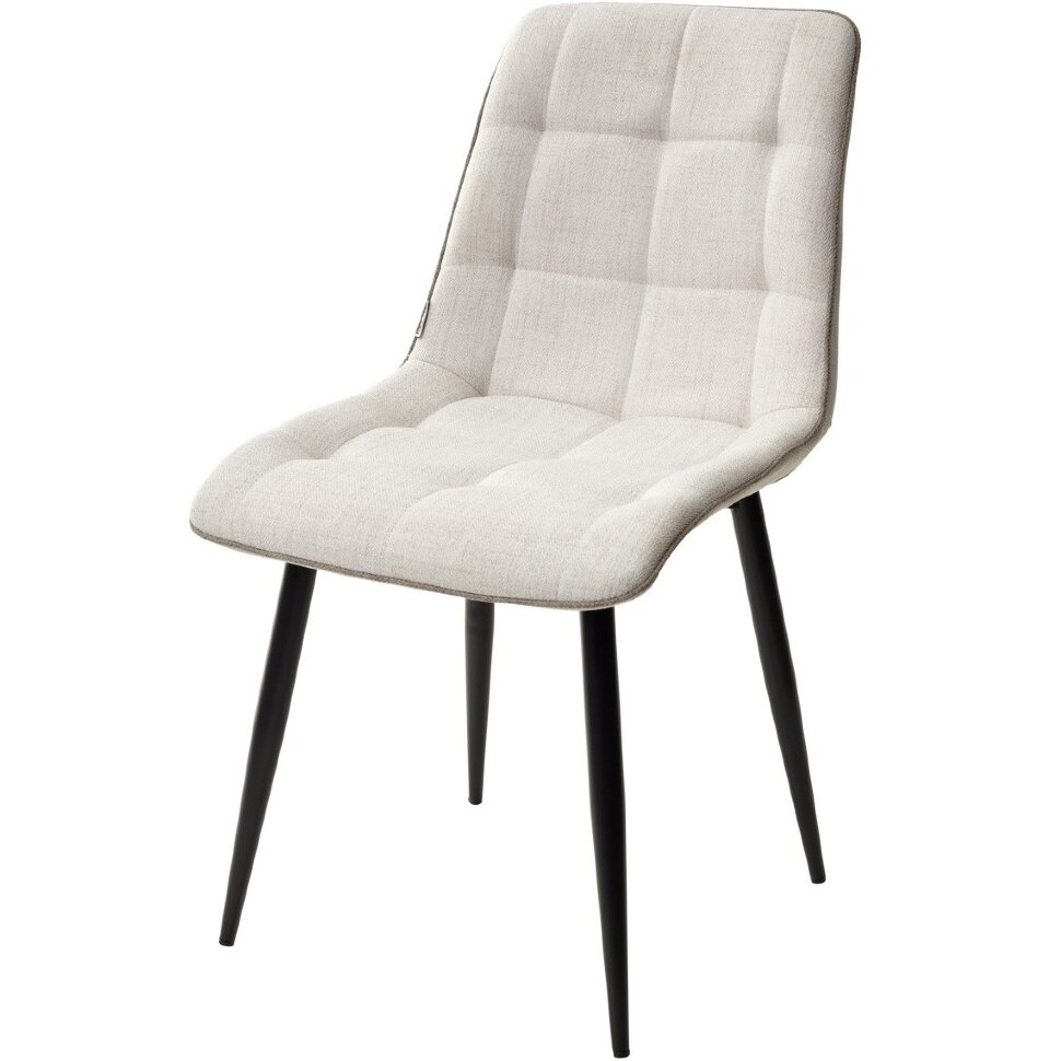 Стул CHIC HE622-01/ HE622-05 топленое молоко, ткань/ черный каркас М-City Стул CHIC HE622-01/ HE622-05 топленое молоко, ткань/ черный каркас М-City