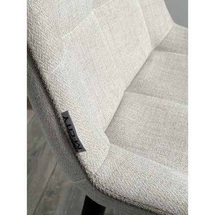 Стул CHIC HE622-01/ HE622-05 топленое молоко, ткань/ черный каркас М-City 