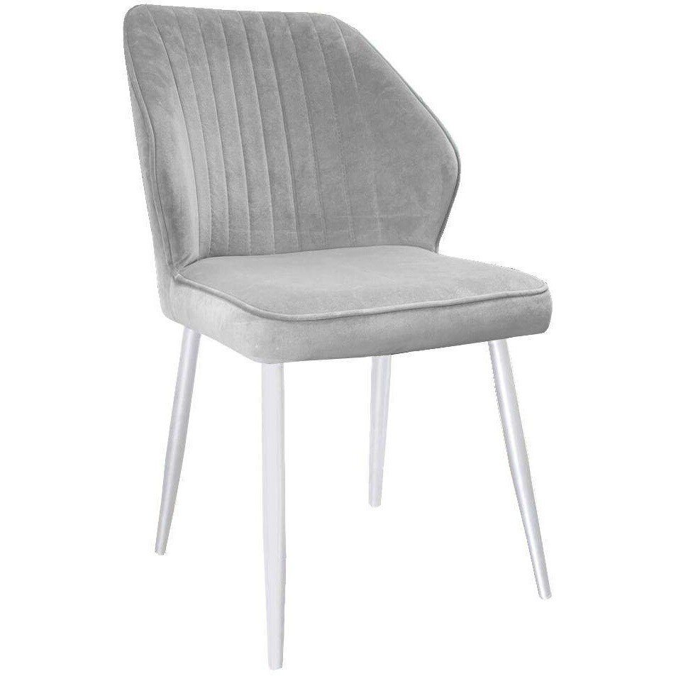 Стул DikLine 222M B22 GREY, ножки белые 