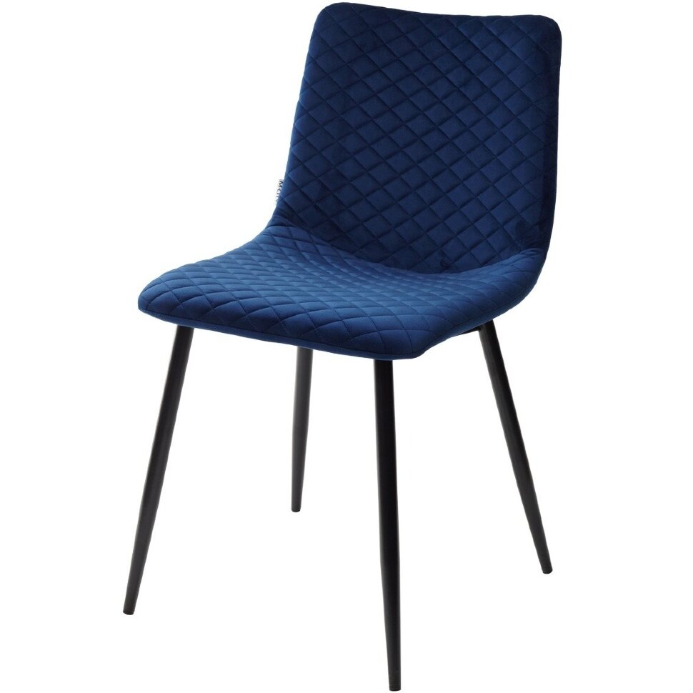 Стул TINTIN BLUVEL-86 NAVY BLUE / черный каркас М-City Стул TINTIN BLUVEL-86 NAVY BLUE / черный каркас М-City