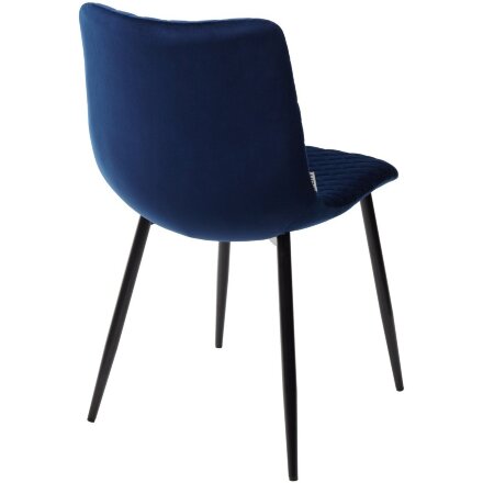 Стул TINTIN BLUVEL-86 NAVY BLUE / черный каркас М-City 