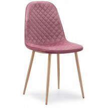Стул на металлокаркасе Capri pink / wood