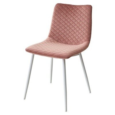 Стул TINTIN BLUVEL-52 PINK / белый каркас М-City 