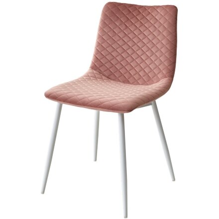 Стул TINTIN BLUVEL-52 PINK / белый каркас М-City 