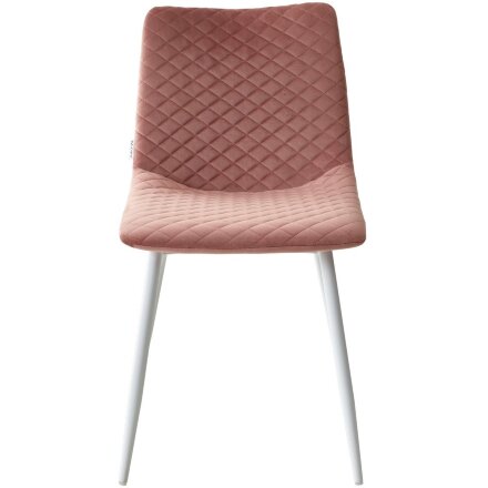 Стул TINTIN BLUVEL-52 PINK / белый каркас М-City 