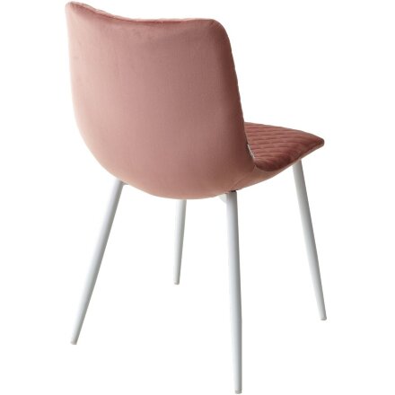 Стул TINTIN BLUVEL-52 PINK / белый каркас М-City 