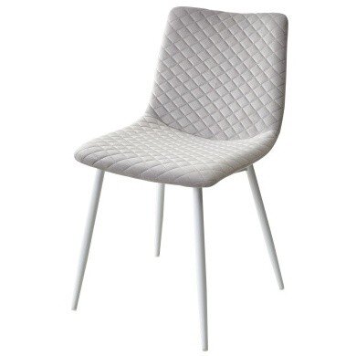 Стул TINTIN BLUVEL-03 LIGHT GREY / белый каркас М-City Стул TINTIN BLUVEL-03 LIGHT GREY / белый каркас М-City