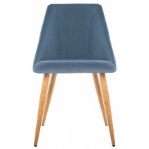 Стул на металлокаркасе Morgan blue / wood