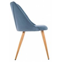 Стул на металлокаркасе Morgan blue / wood