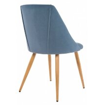Стул на металлокаркасе Morgan blue / wood