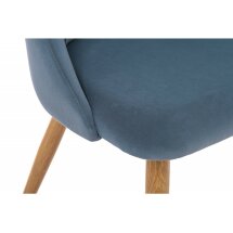 Стул на металлокаркасе Morgan blue / wood