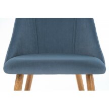 Стул на металлокаркасе Morgan blue / wood
