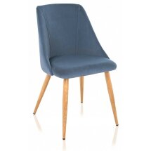 Стул на металлокаркасе Morgan blue / wood