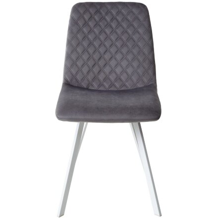 Стул DAIQUIRI BLUVEL-14 GREY / белый каркас, велюр М-City 