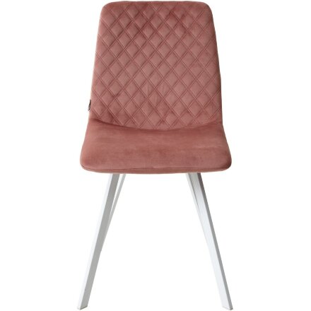 Стул DAIQUIRI BLUVEL-52 PINK / белый каркас, велюр М-City 