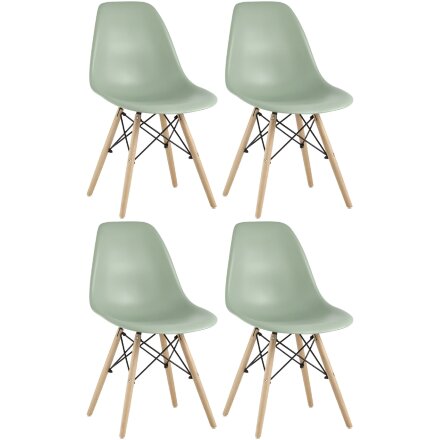Стул Eames DSW серо-зеленый x4 