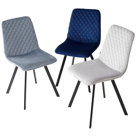 Стул DAIQUIRI BLUVEL-86 NAVY BLUE, велюр М-City 