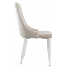 Стул на металлокаркасе Kora white / beige