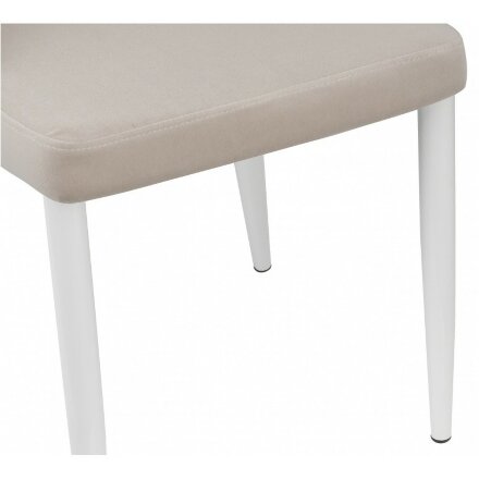 Стул на металлокаркасе Kora white / beige 