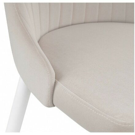 Стул на металлокаркасе Kora white / beige 