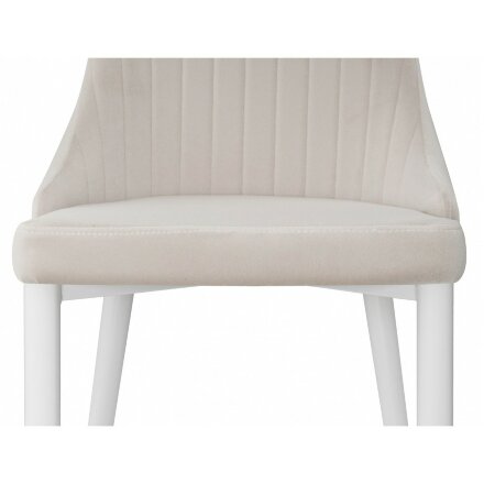 Стул на металлокаркасе Kora white / beige 