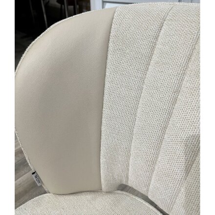 Стул HERMES WZ2042-01 молочный фактурный велюр / HK017-01 серо-белый PU, М-City 
