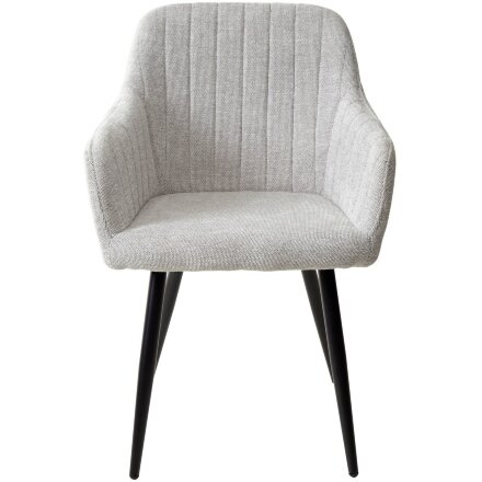 Стул BRANDY WZ2042-19 галечный серый фактурный велюр/ черный каркас М-City 