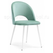 Стул на металлокаркасе Ирре confetti aquamarine / белый глянец
