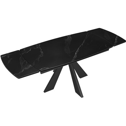 Стол DikLine SKU120 Керамика Черный мрамор/подстолье черное/опоры черные 